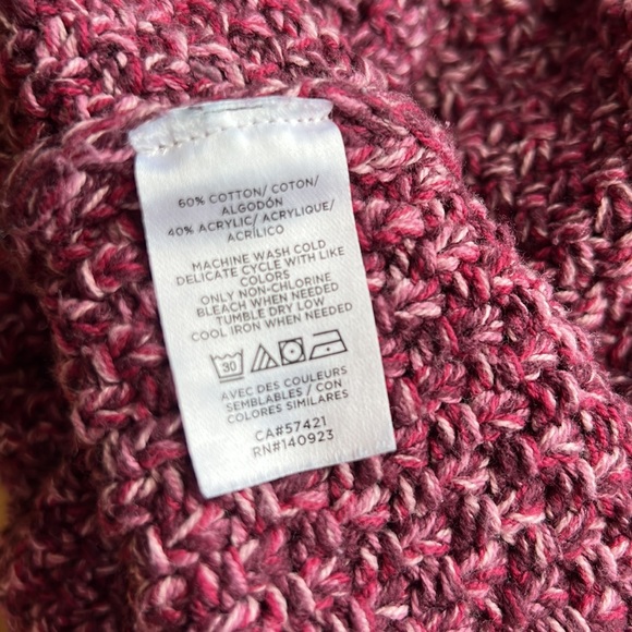 NWOT women’s LOFT burgundy sweater size XL - Picture 5 of 5